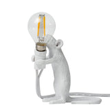 Resin Mouse Table Lamp Decorative Animal Sculpture Side Table Light for Bedside and Desk