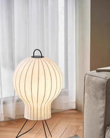 Silk Fabric Balloon Table Lamp Organic Wabi Sabi Accent Lighting for Living Room