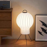 Silk Fabric Balloon Table Lamp Organic Wabi Sabi Accent Lighting for Living Room