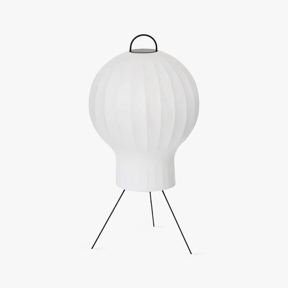 Silk Fabric Balloon Table Lamp Organic Wabi Sabi Accent Lighting for Living Room