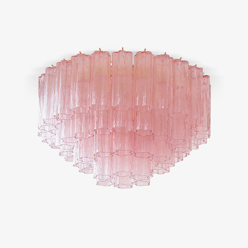 Luxury Pink Murano Glass Ceiling Light Fixture for Living Room Dining Room Bedroom
