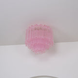 Luxury Pink Murano Glass Ceiling Light Fixture for Living Room Dining Room Bedroom