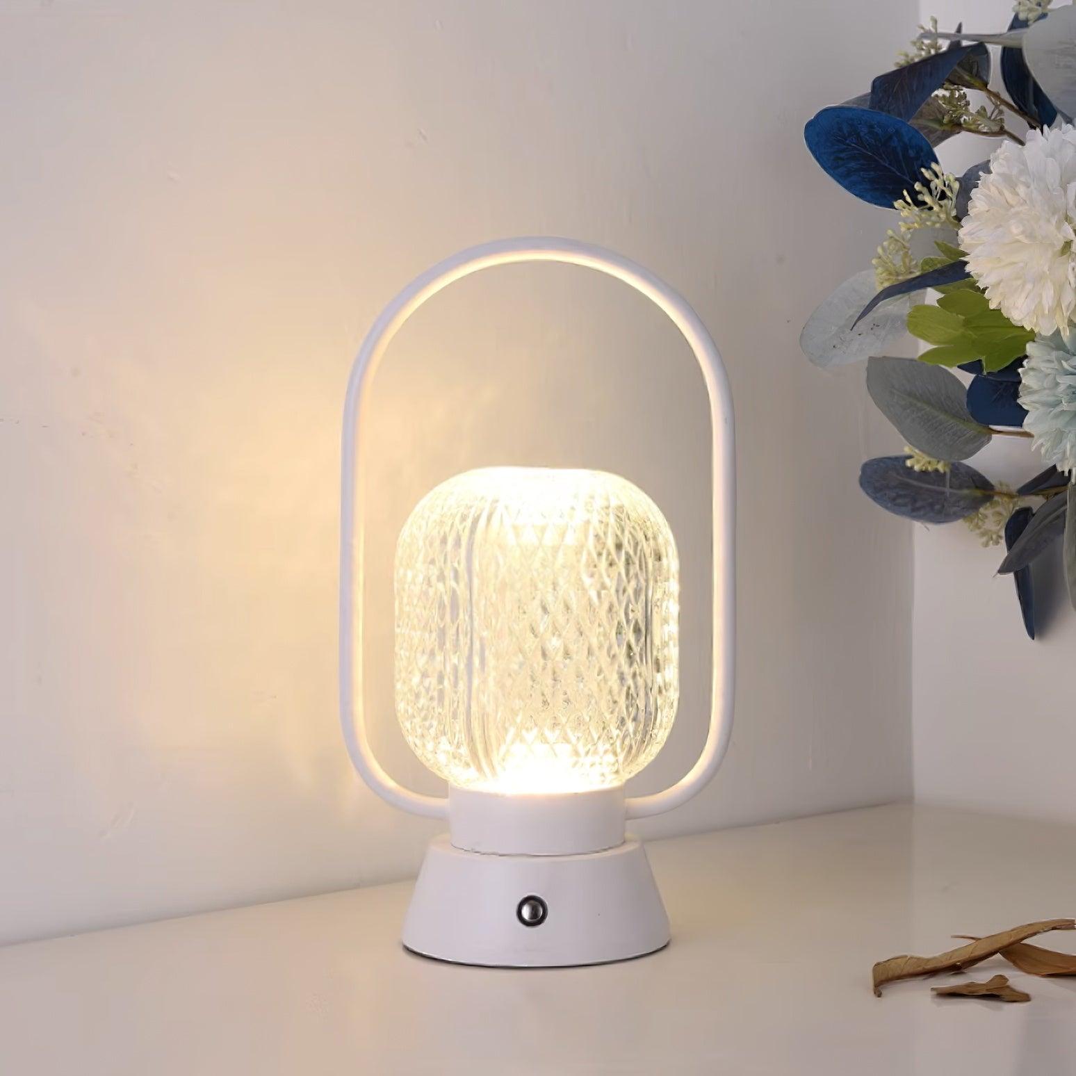 Portable Muse Cordless Table Lamp with Rechargeable Battery and Carry Handle for Indoor Use