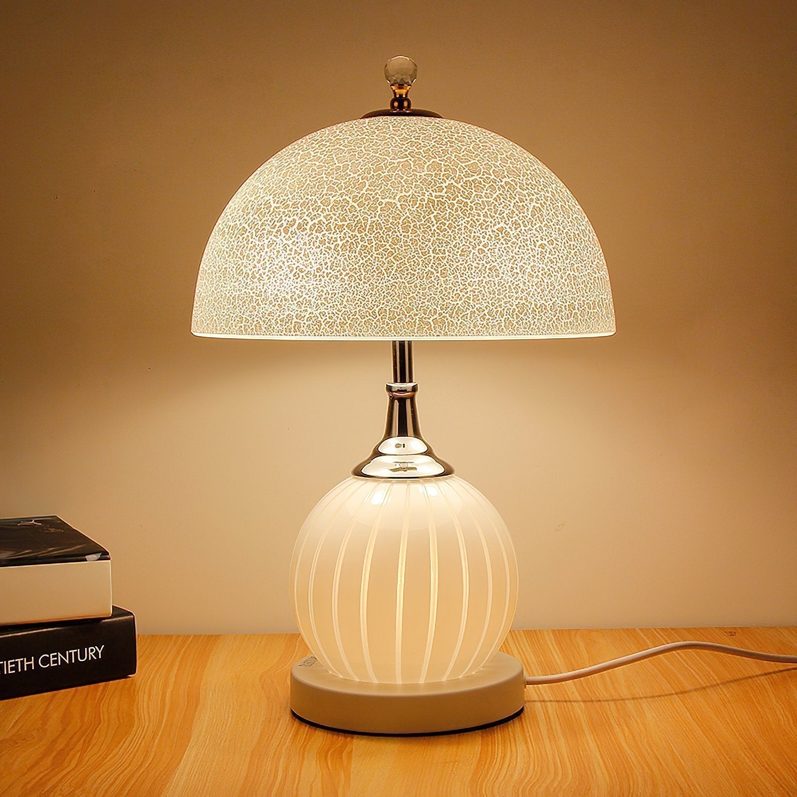 mid-century-modern-mushroom-glass-table-lamp-with-chrome-iron-base-for-bedside-and-living-room-decor