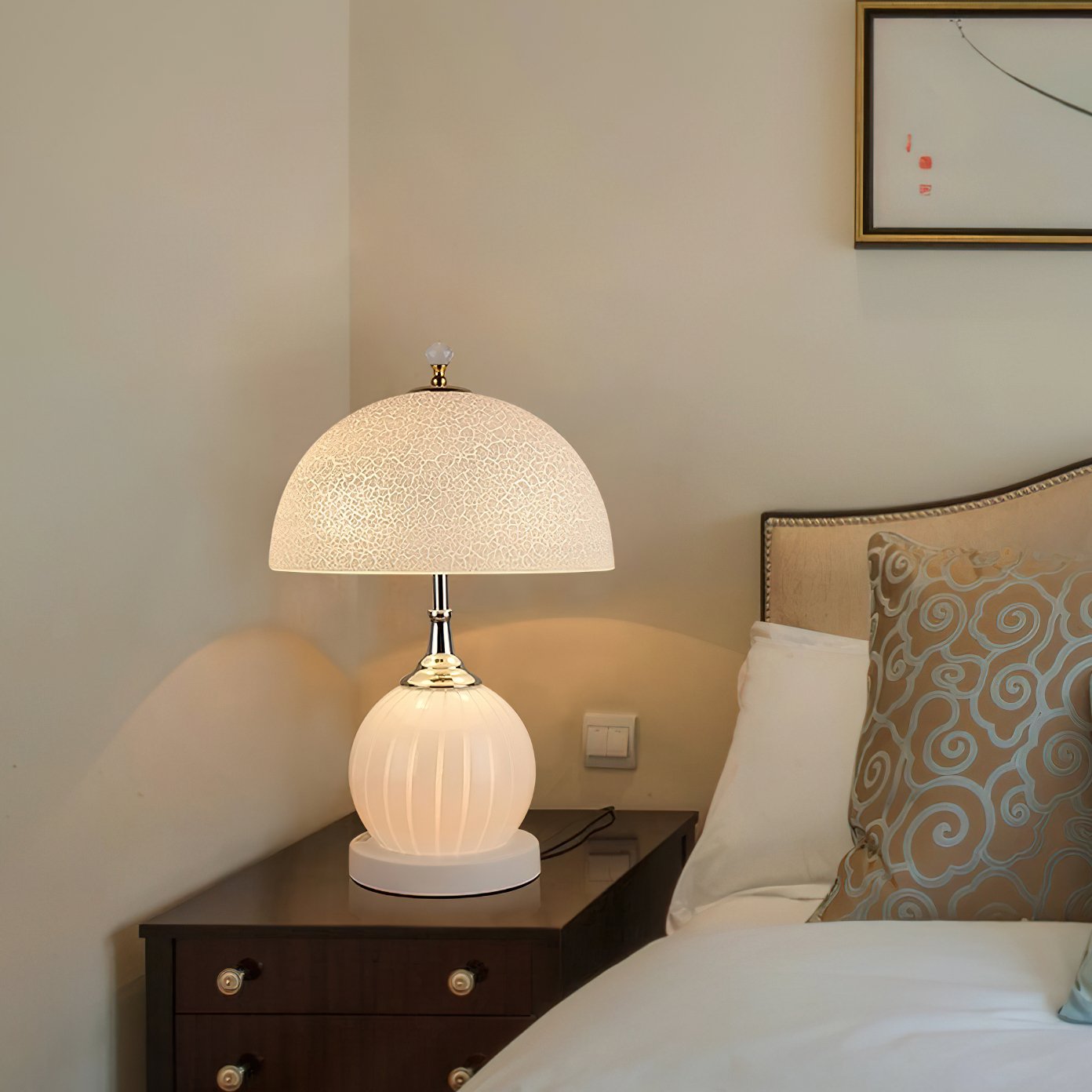 mid-century-modern-mushroom-glass-table-lamp-with-chrome-iron-base-for-bedside-and-living-room-decor