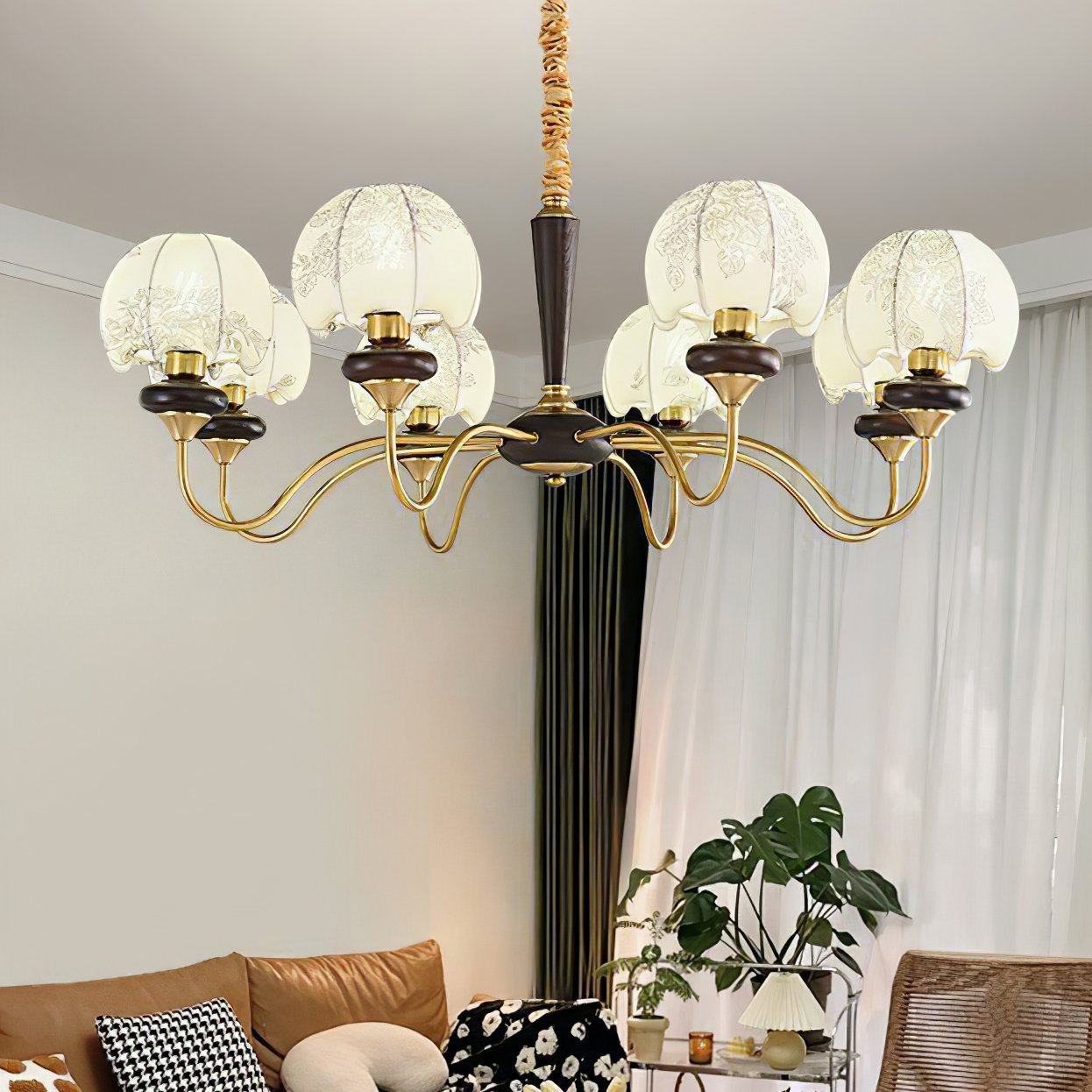 modern-mushroom-fabric-pendant-light-multi-head-ceiling-chandelier-for-dining-room-and-bedroom