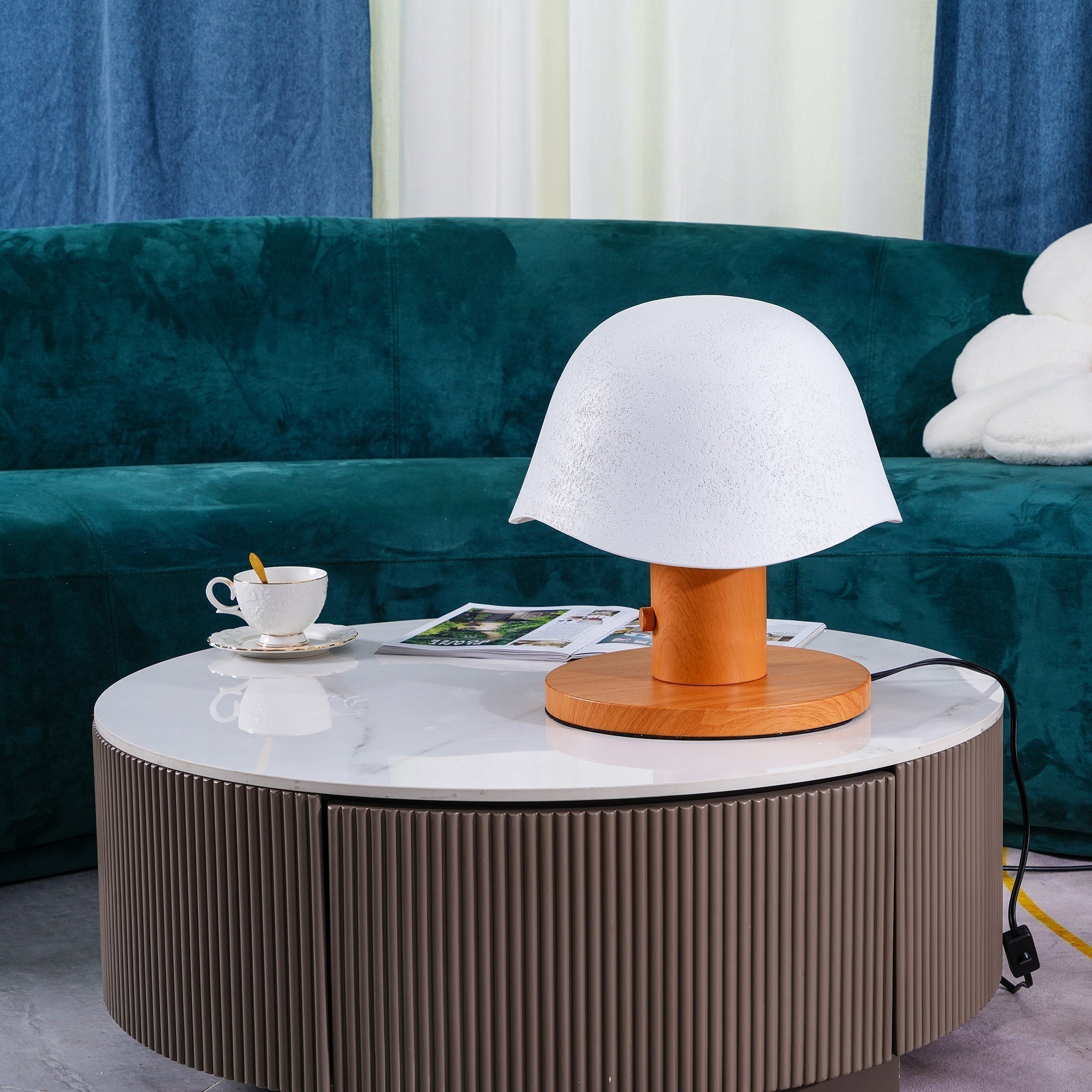 Modern Mushroom Silhouette Bedside Table Lamp for Living Room and Bedroom Decor