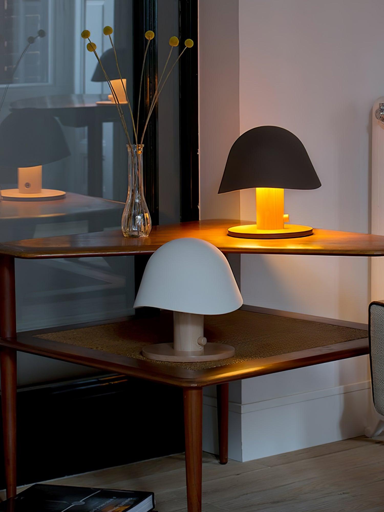 Modern Mushroom Silhouette Bedside Table Lamp for Living Room and Bedroom Decor