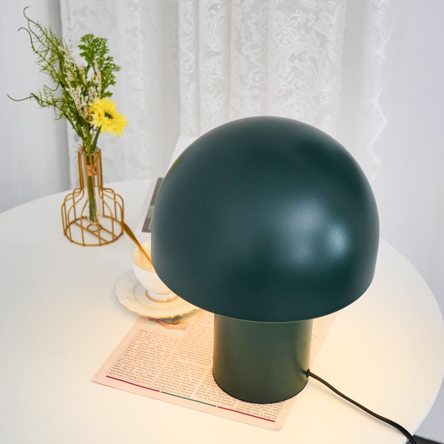 Modern Mushroom Umbrella LED Table Lamp for Bedside and Office Desk Decor