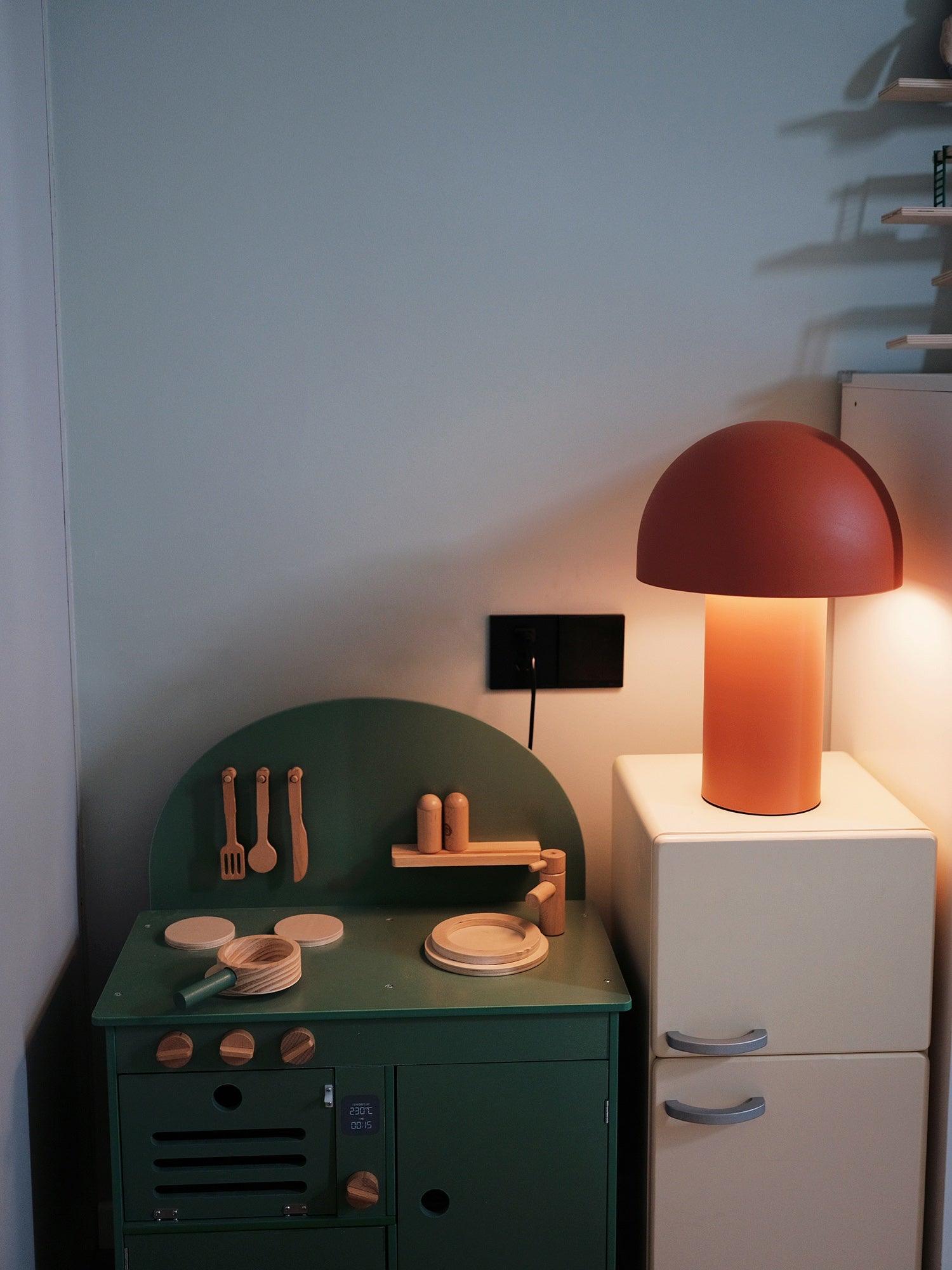 Modern Mushroom Umbrella LED Table Lamp for Bedside and Office Desk Decor