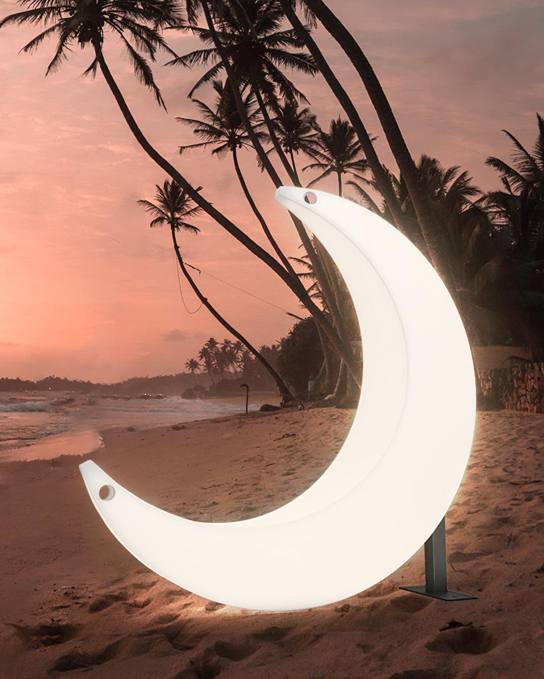 Large Moon Shaped Artistic Standing Floor Lamp for Serene Home Ambiance