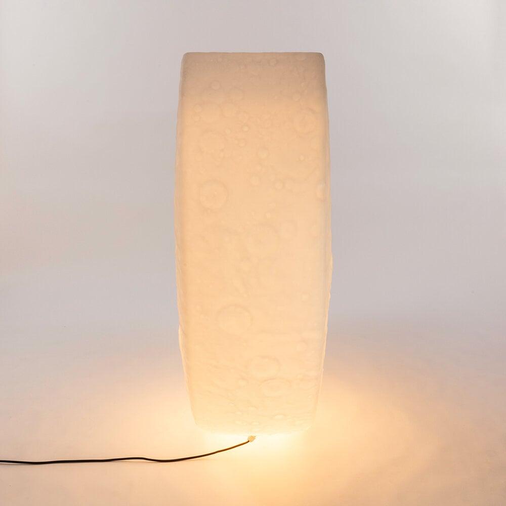 Large Moon Shaped Artistic Standing Floor Lamp for Serene Home Ambiance