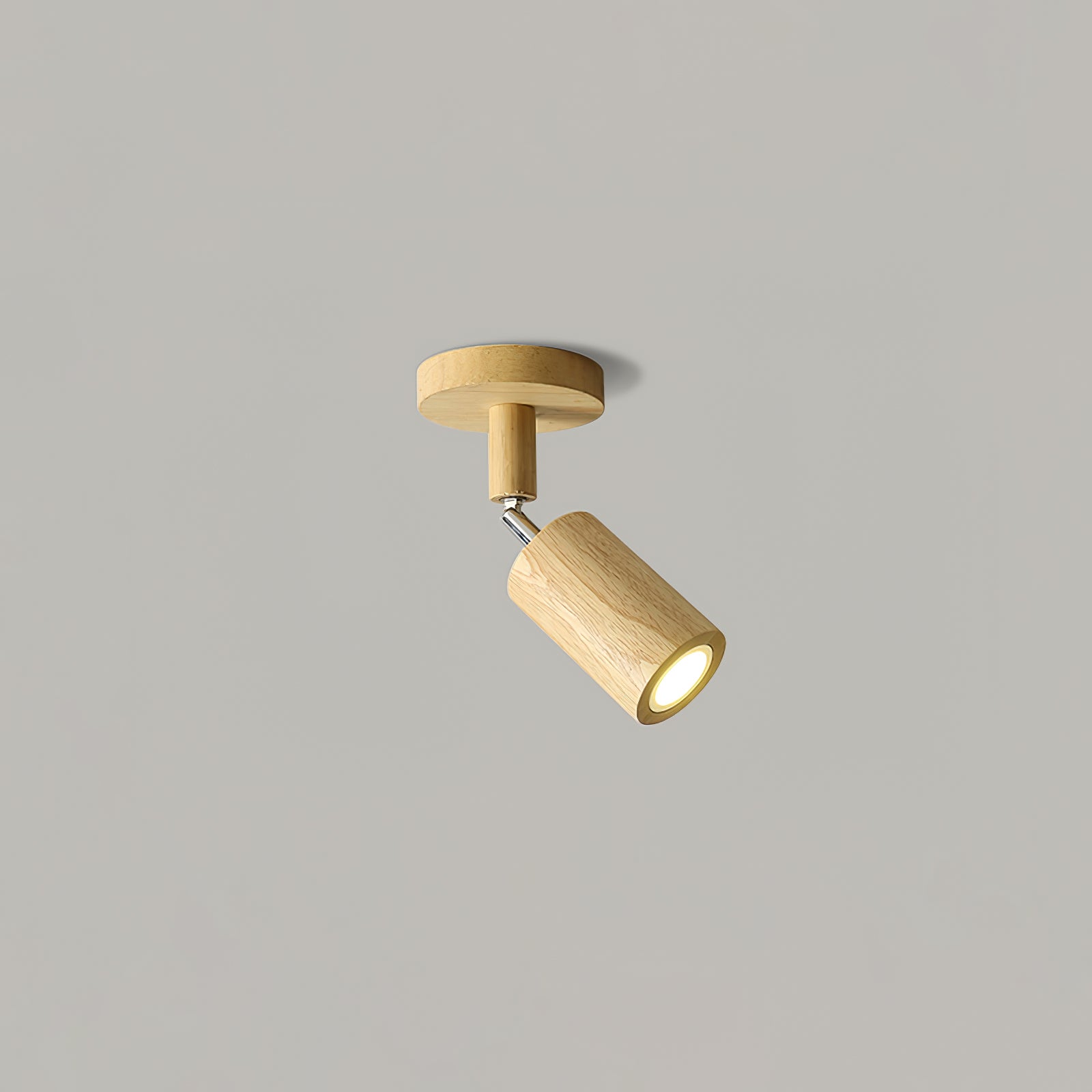 Modern Adjustable Natural Wood Beam Ceiling Spotlight LED Track Lighting