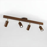 Modern Adjustable Natural Wood Beam Ceiling Spotlight LED Track Lighting