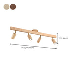Modern Adjustable Natural Wood Beam Ceiling Spotlight LED Track Lighting