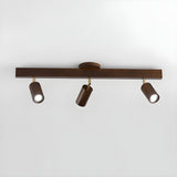Modern Adjustable Natural Wood Beam Ceiling Spotlight LED Track Lighting