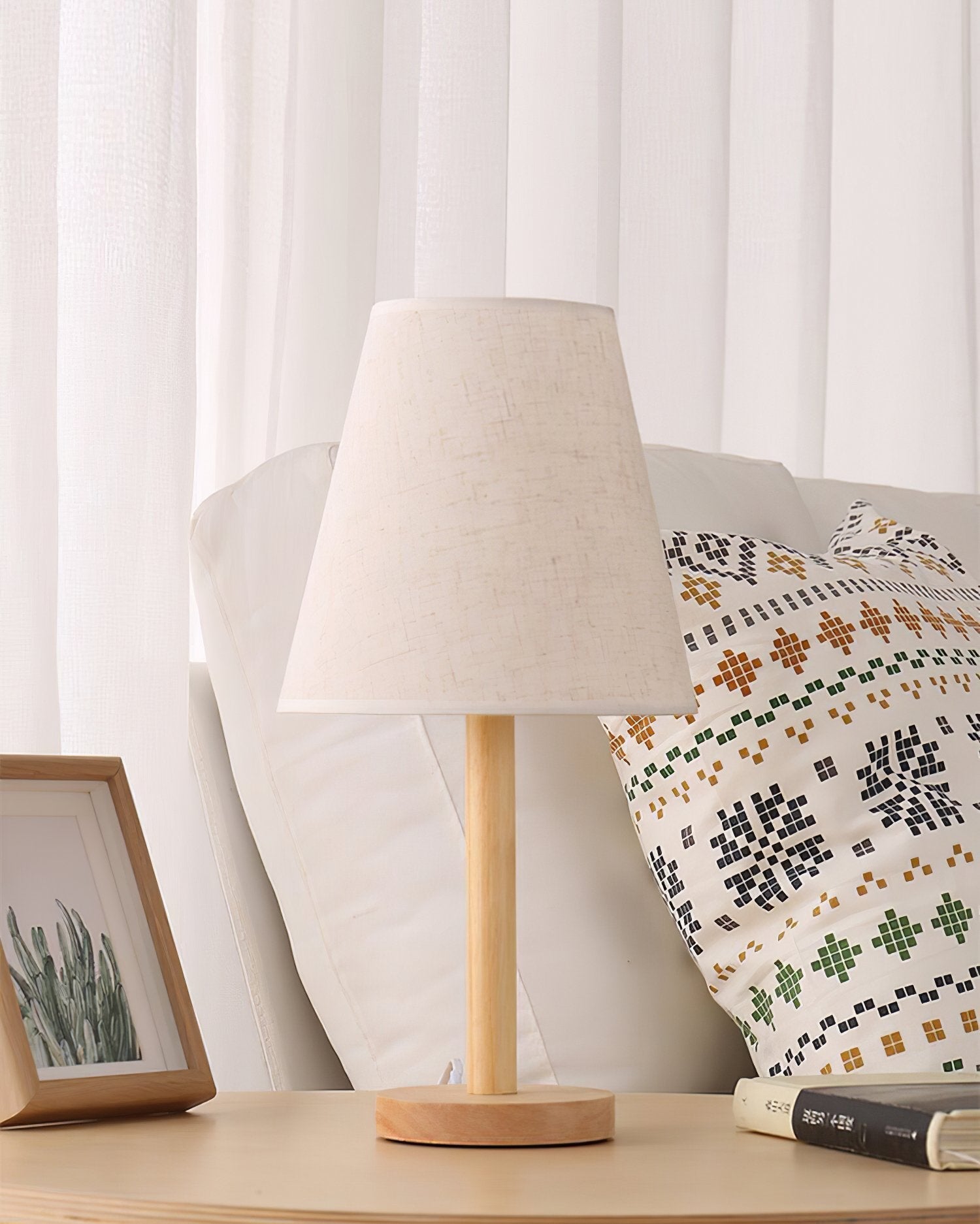 minimalist-nordic-wooden-bedside-lamp-with-white-fabric-drum-shade-for-modern-home