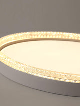 Modern Naxos Round LED Flush Mount Ceiling Light with Acrylic Edge for Low Ceilings