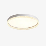 Modern Naxos Round LED Flush Mount Ceiling Light with Acrylic Edge for Low Ceilings