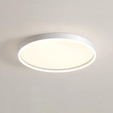 Modern Naxos Round LED Flush Mount Ceiling Light with Acrylic Edge for Low Ceilings
