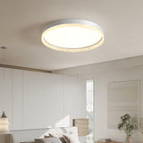 Modern Naxos Round LED Flush Mount Ceiling Light with Acrylic Edge for Low Ceilings