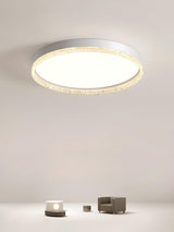 Modern Naxos Round LED Flush Mount Ceiling Light with Acrylic Edge for Low Ceilings
