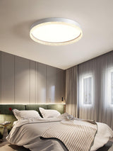 Modern Naxos Round LED Flush Mount Ceiling Light with Acrylic Edge for Low Ceilings