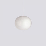 Modern Bubble Mulberry Silk Pendant Light Geometric Mid Century Minimalist Hanging Lamp for Living Room