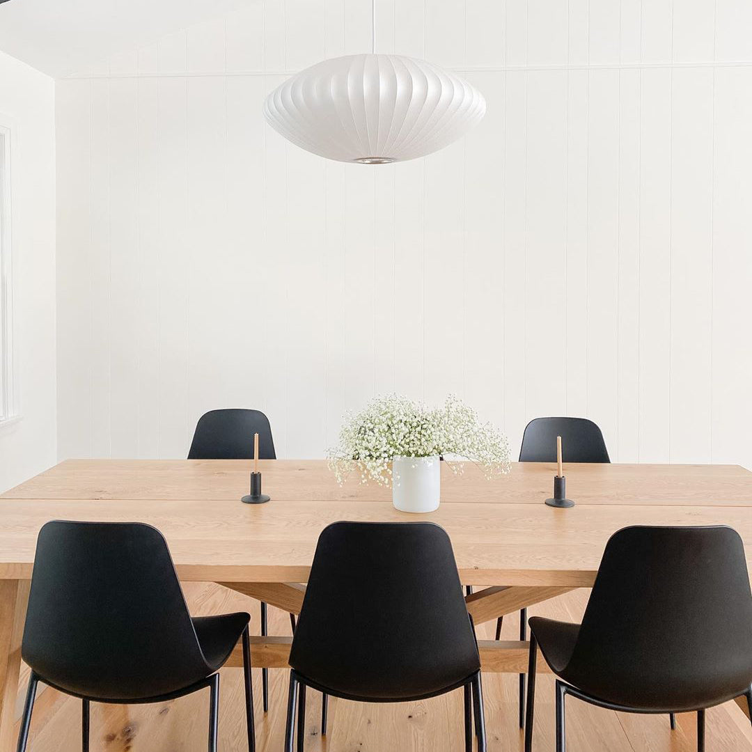 Modern Bubble Mulberry Silk Pendant Light Geometric Mid Century Minimalist Hanging Lamp for Living Room