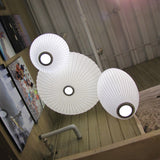 Modern Bubble Mulberry Silk Pendant Light Geometric Mid Century Minimalist Hanging Lamp for Living Room