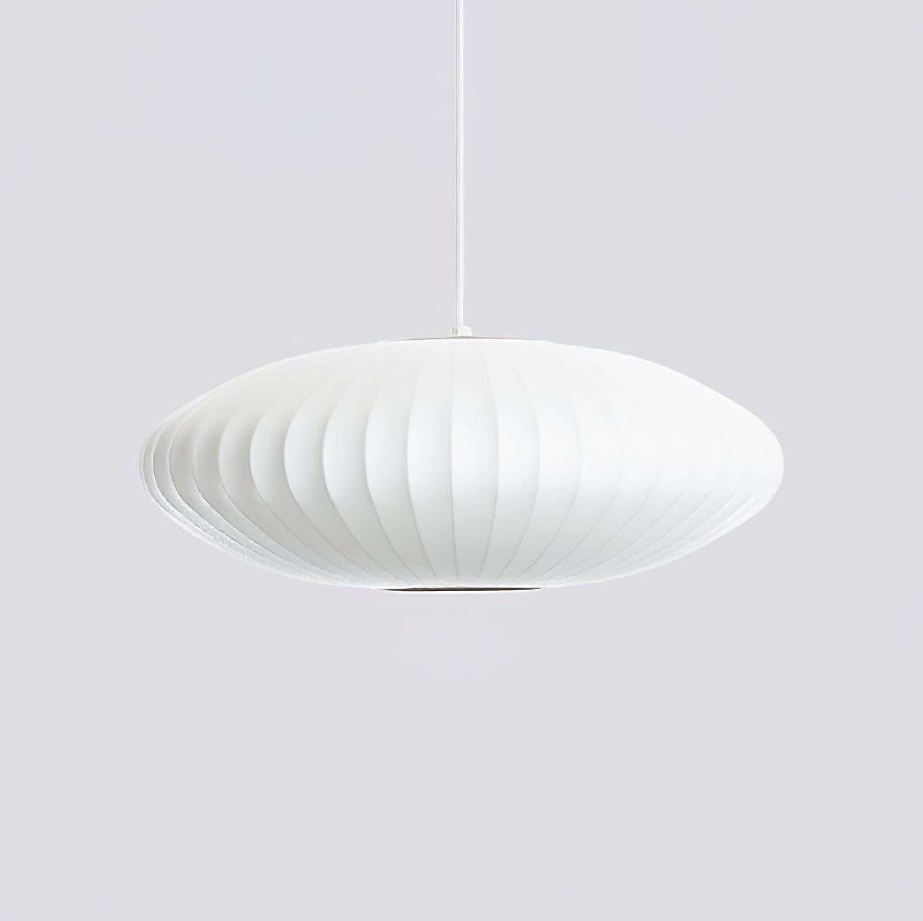 Modern Bubble Mulberry Silk Pendant Light Geometric Mid Century Minimalist Hanging Lamp for Living Room