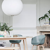 Modern Bubble Mulberry Silk Pendant Light Geometric Mid Century Minimalist Hanging Lamp for Living Room