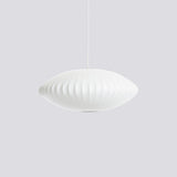 Modern Bubble Mulberry Silk Pendant Light Geometric Mid Century Minimalist Hanging Lamp for Living Room