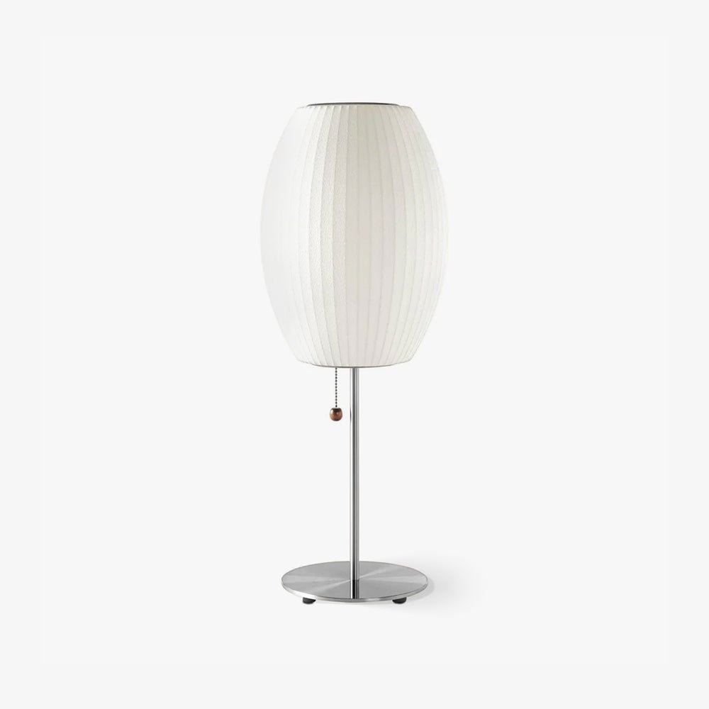 Mid Century Modern Nelson Inspired Accent Table Lamp with White Polymer Shade