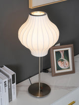 Mid Century Modern Nelson Inspired Accent Table Lamp with White Polymer Shade