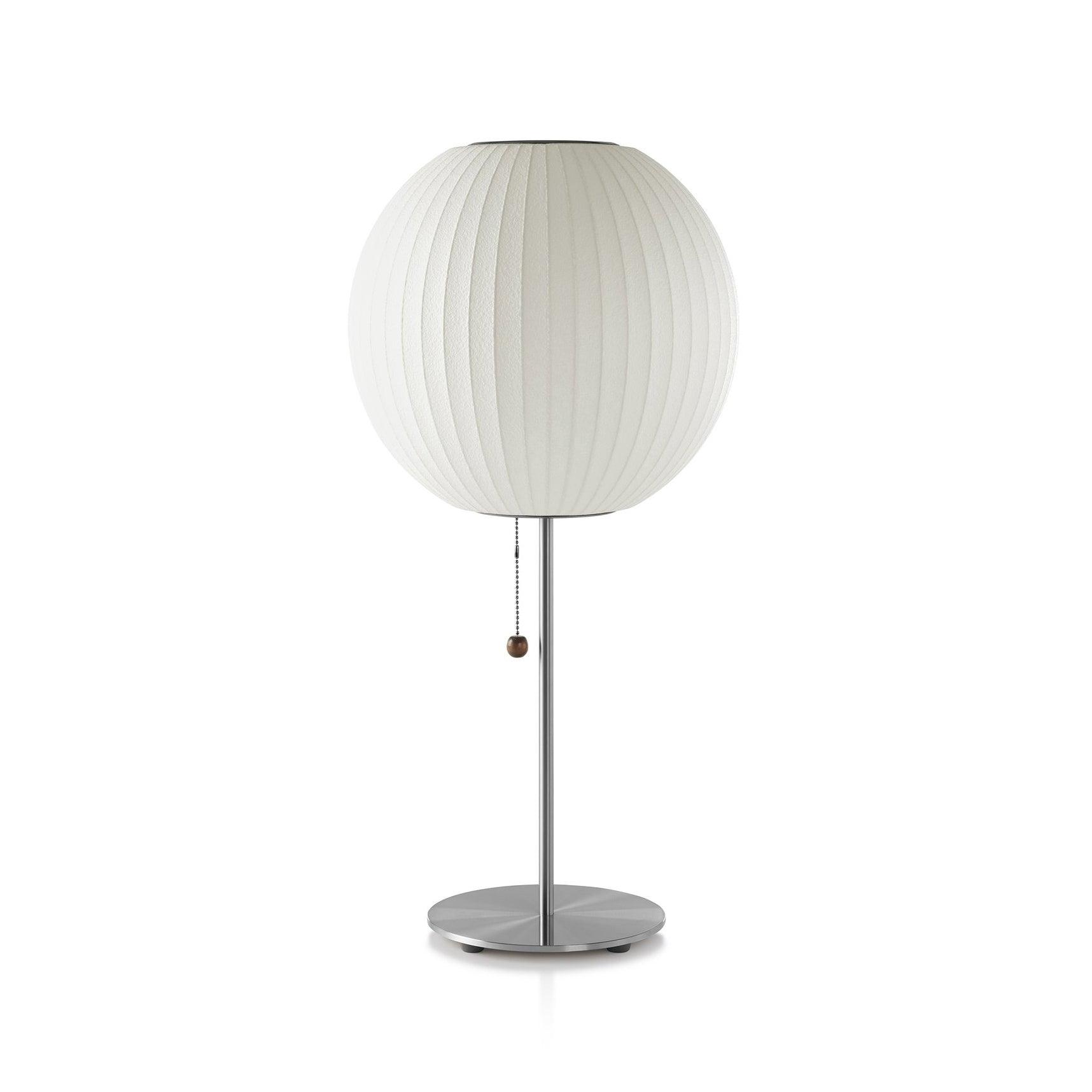 Mid Century Modern Nelson Inspired Accent Table Lamp with White Polymer Shade