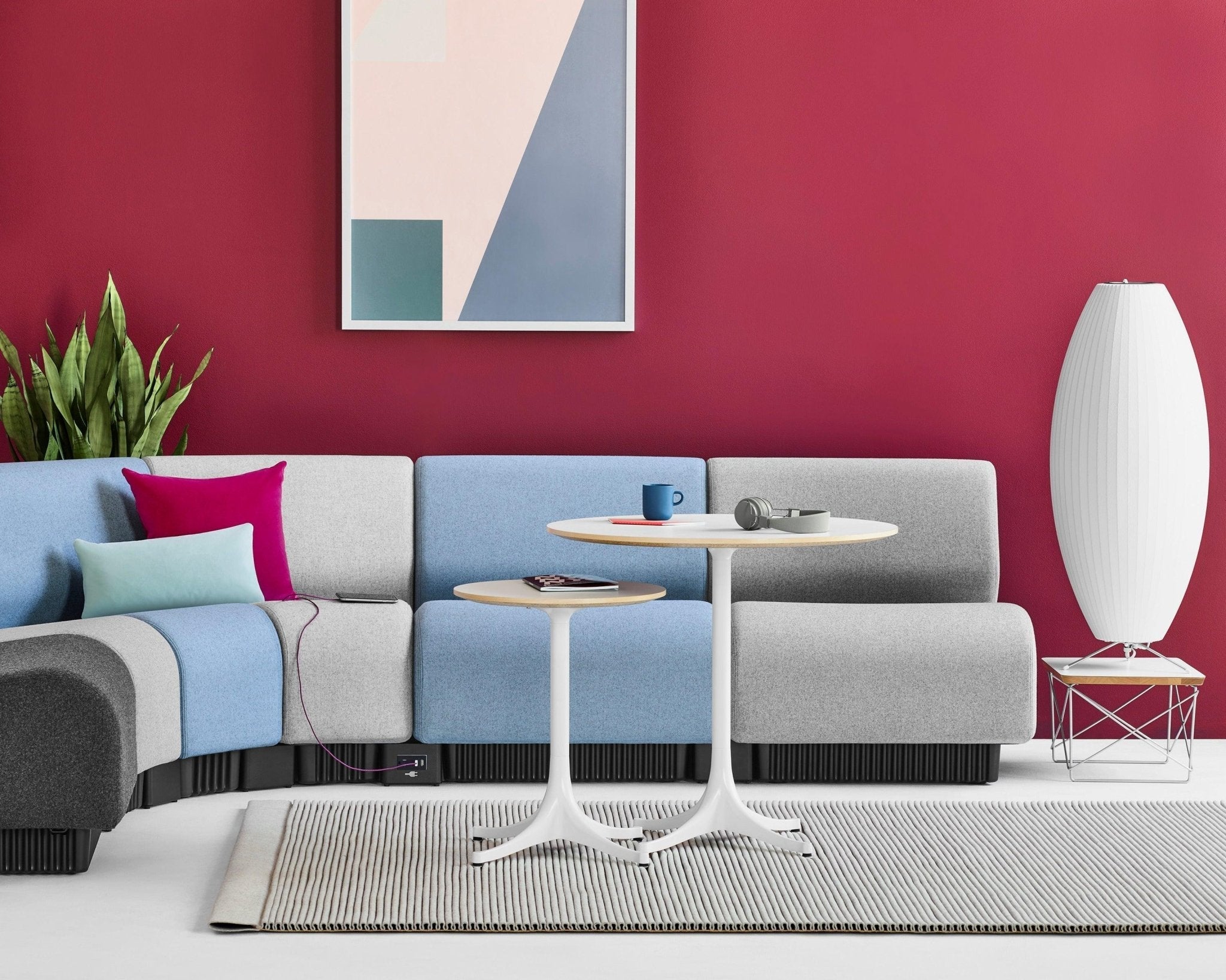 Modern Tripod Accent Table Lamp with White Polymer Bubble Shade for Elegant Interior Lighting