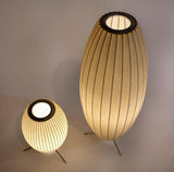 Modern Tripod Accent Table Lamp with White Polymer Bubble Shade for Elegant Interior Lighting