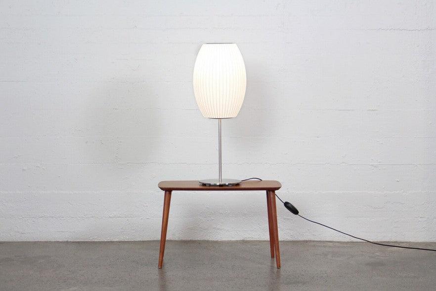 Modern Tripod Accent Table Lamp with White Polymer Bubble Shade for Elegant Interior Lighting