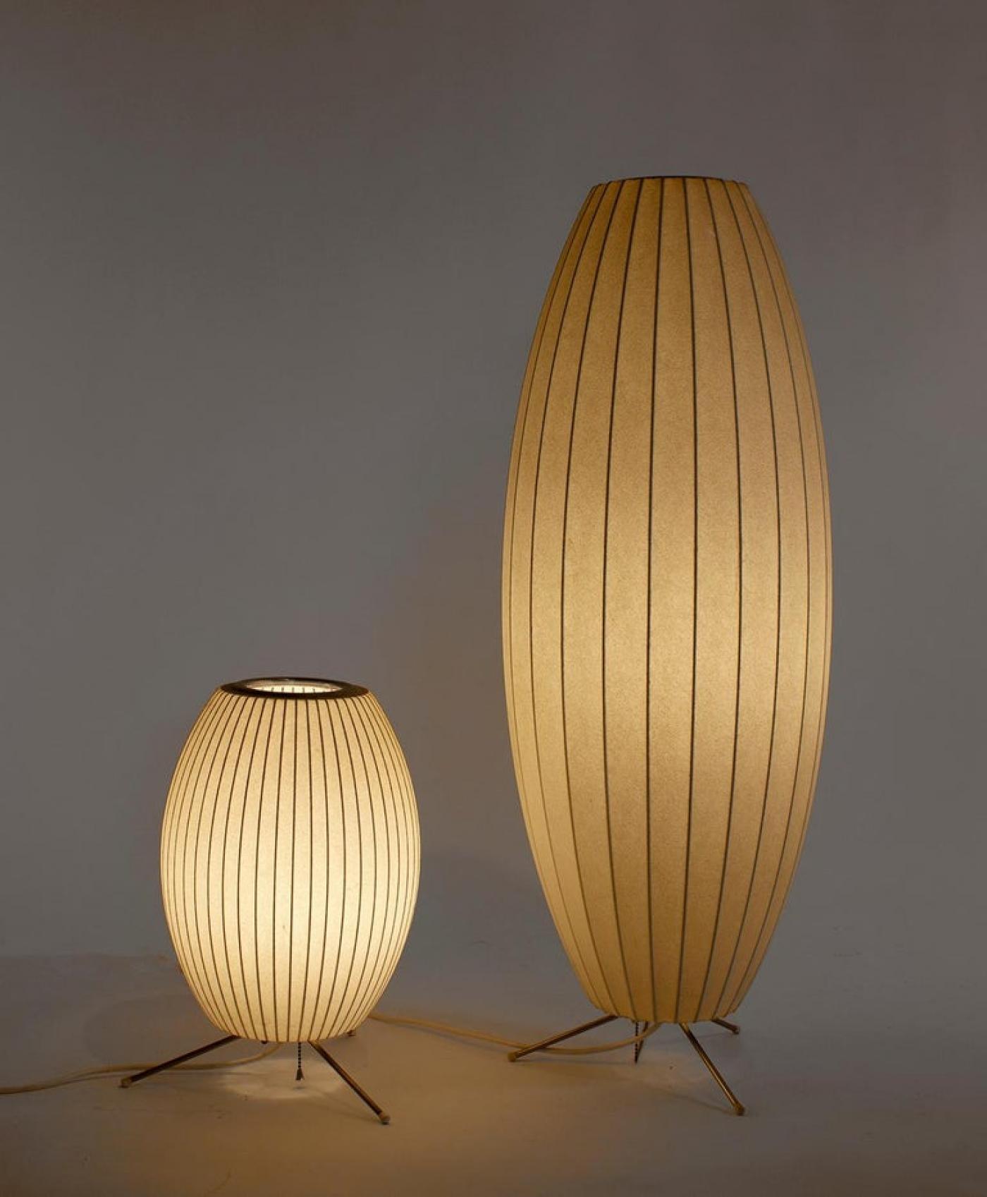 Modern Tripod Accent Table Lamp with White Polymer Bubble Shade for Elegant Interior Lighting