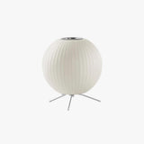 Modern Tripod Accent Table Lamp with White Polymer Bubble Shade for Elegant Interior Lighting