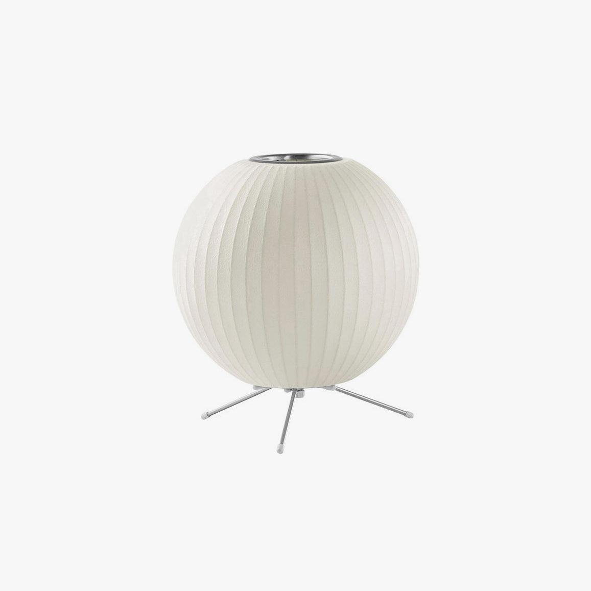 Modern Tripod Accent Table Lamp with White Polymer Bubble Shade for Elegant Interior Lighting
