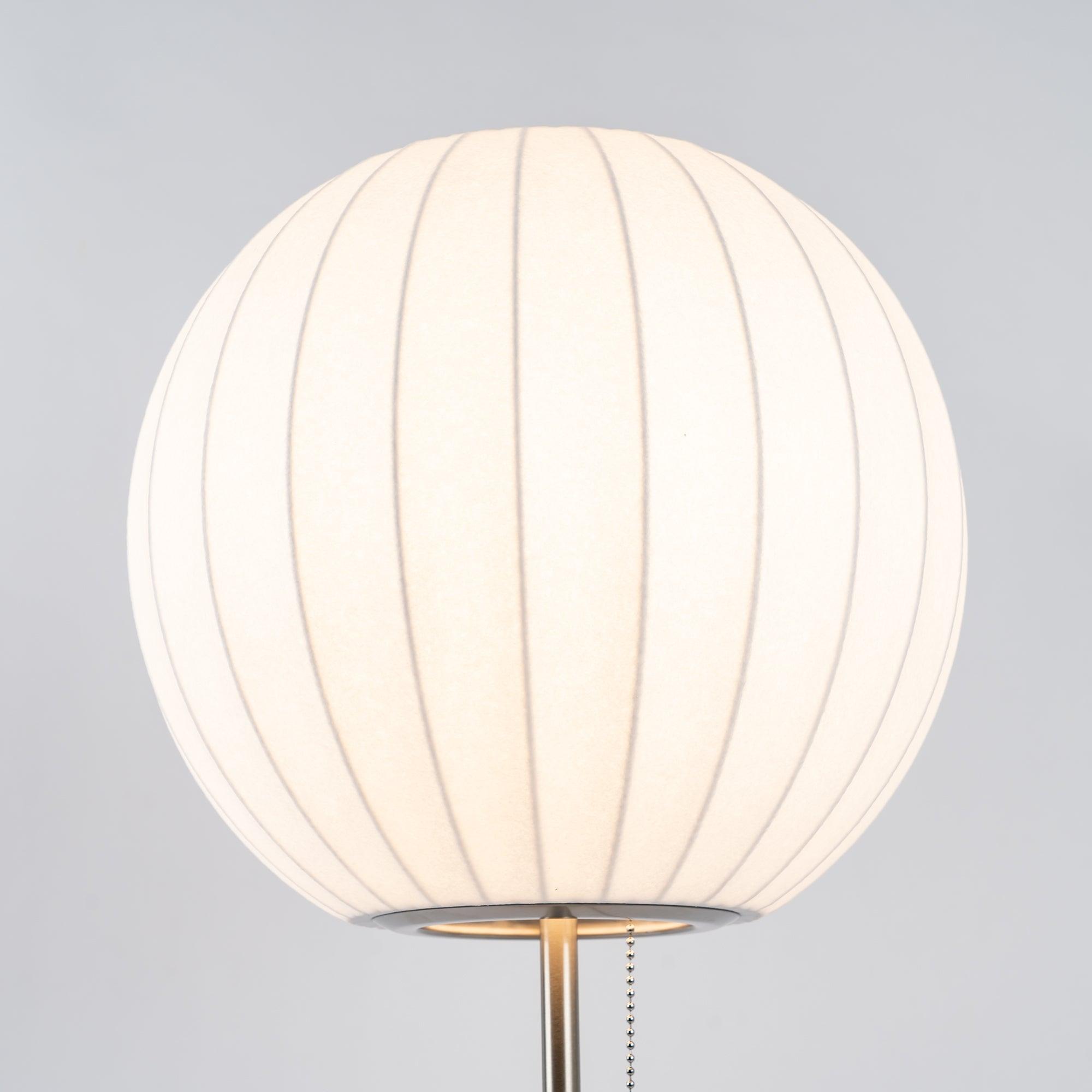Modern Tripod Accent Table Lamp with White Polymer Bubble Shade for Elegant Interior Lighting