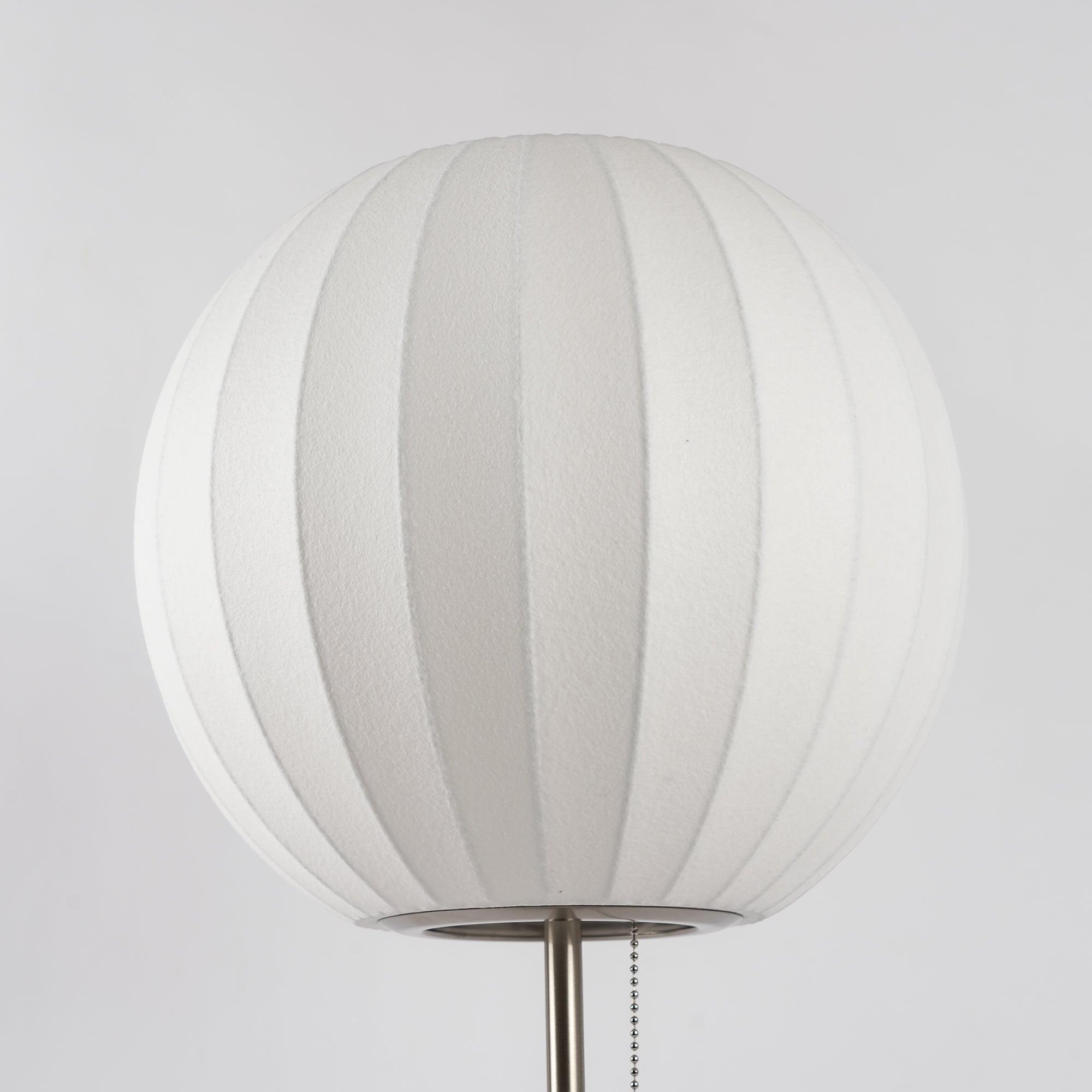 Modern Tripod Accent Table Lamp with White Polymer Bubble Shade for Elegant Interior Lighting