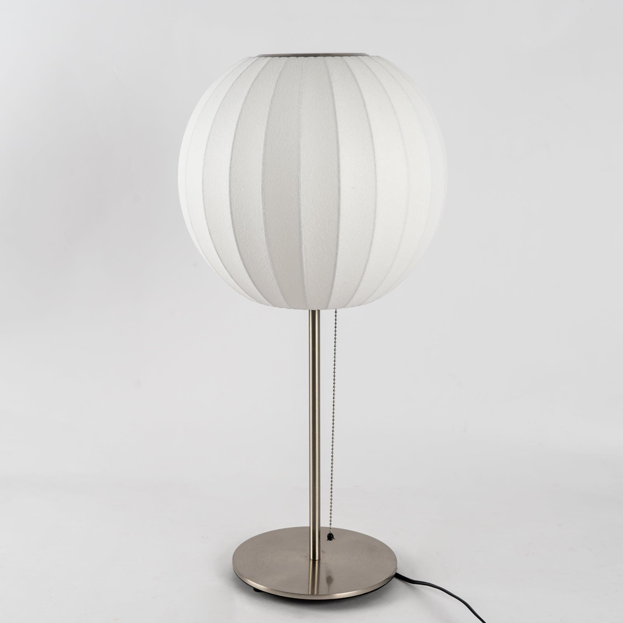 Modern Tripod Accent Table Lamp with White Polymer Bubble Shade for Elegant Interior Lighting