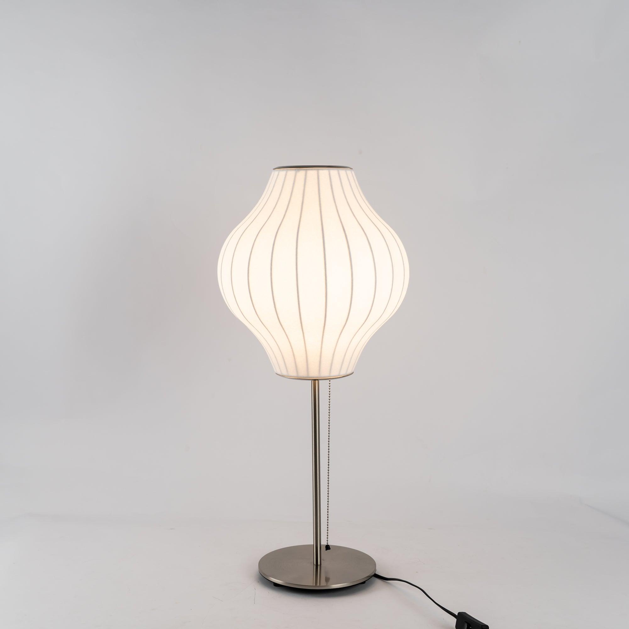 Modern Tripod Accent Table Lamp with White Polymer Bubble Shade for Elegant Interior Lighting