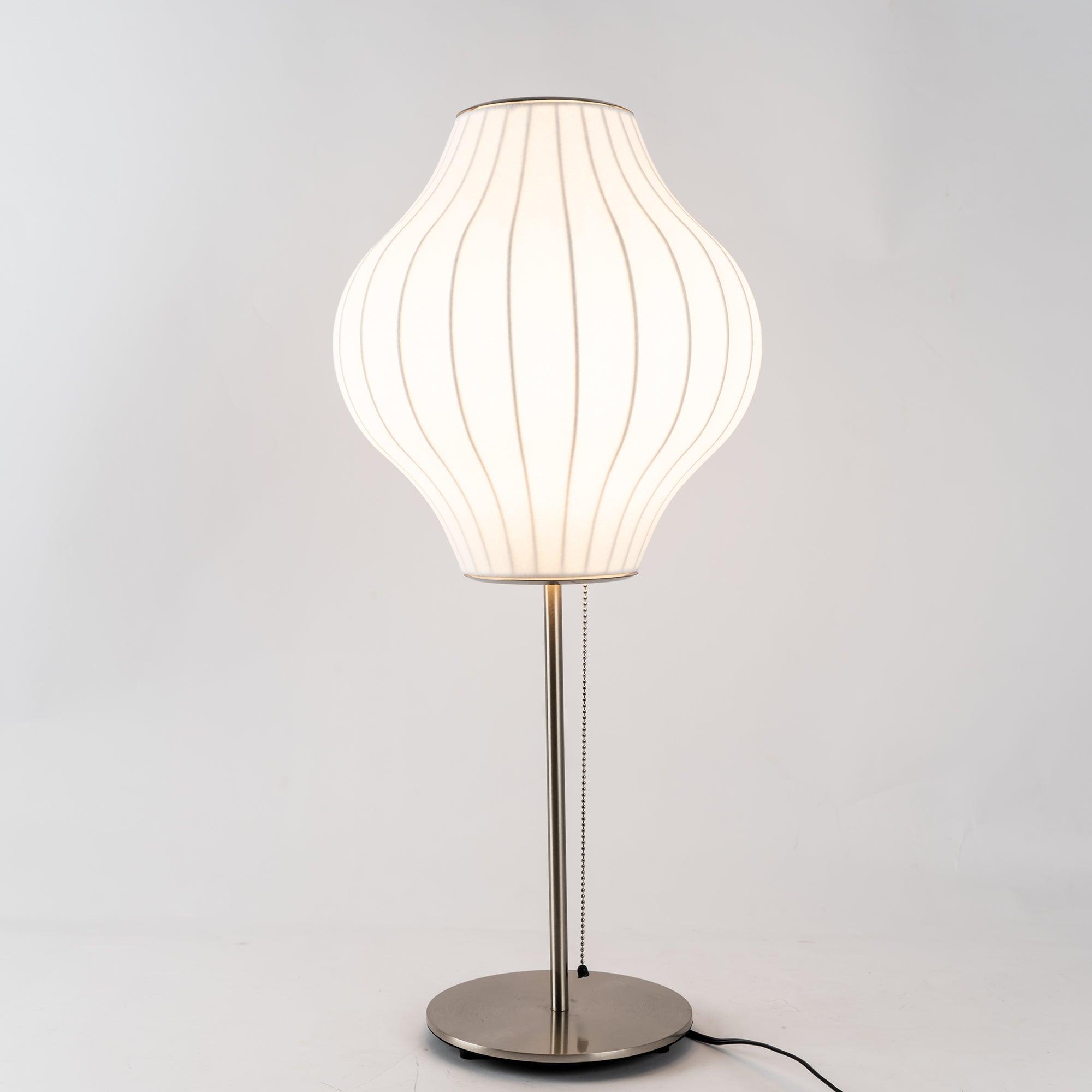 Modern Tripod Accent Table Lamp with White Polymer Bubble Shade for Elegant Interior Lighting