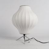 Modern Tripod Accent Table Lamp with White Polymer Bubble Shade for Elegant Interior Lighting