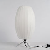 Modern Tripod Accent Table Lamp with White Polymer Bubble Shade for Elegant Interior Lighting