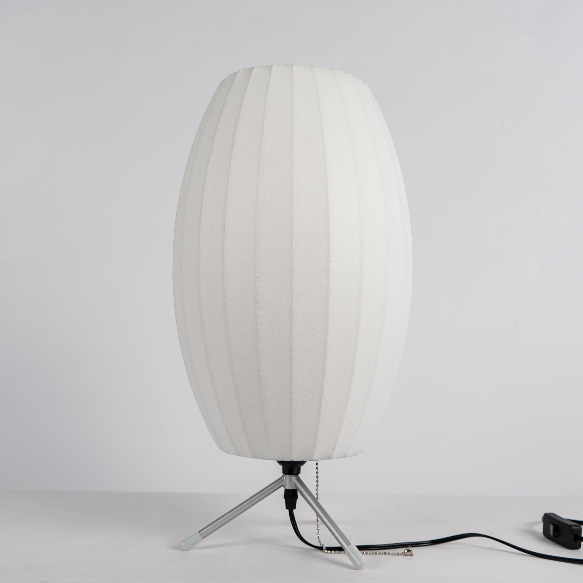 Modern Tripod Accent Table Lamp with White Polymer Bubble Shade for Elegant Interior Lighting